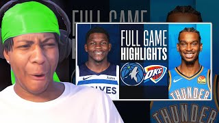 Lvgit Reacts To TIMBERWOLVES at THUNDER | FULL GAME HIGHLIGHTS | January 29, 2024