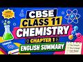 CBSE Class 11 Chemistry Chapter 1 (Introduction to Chemistry) - Summary (English)