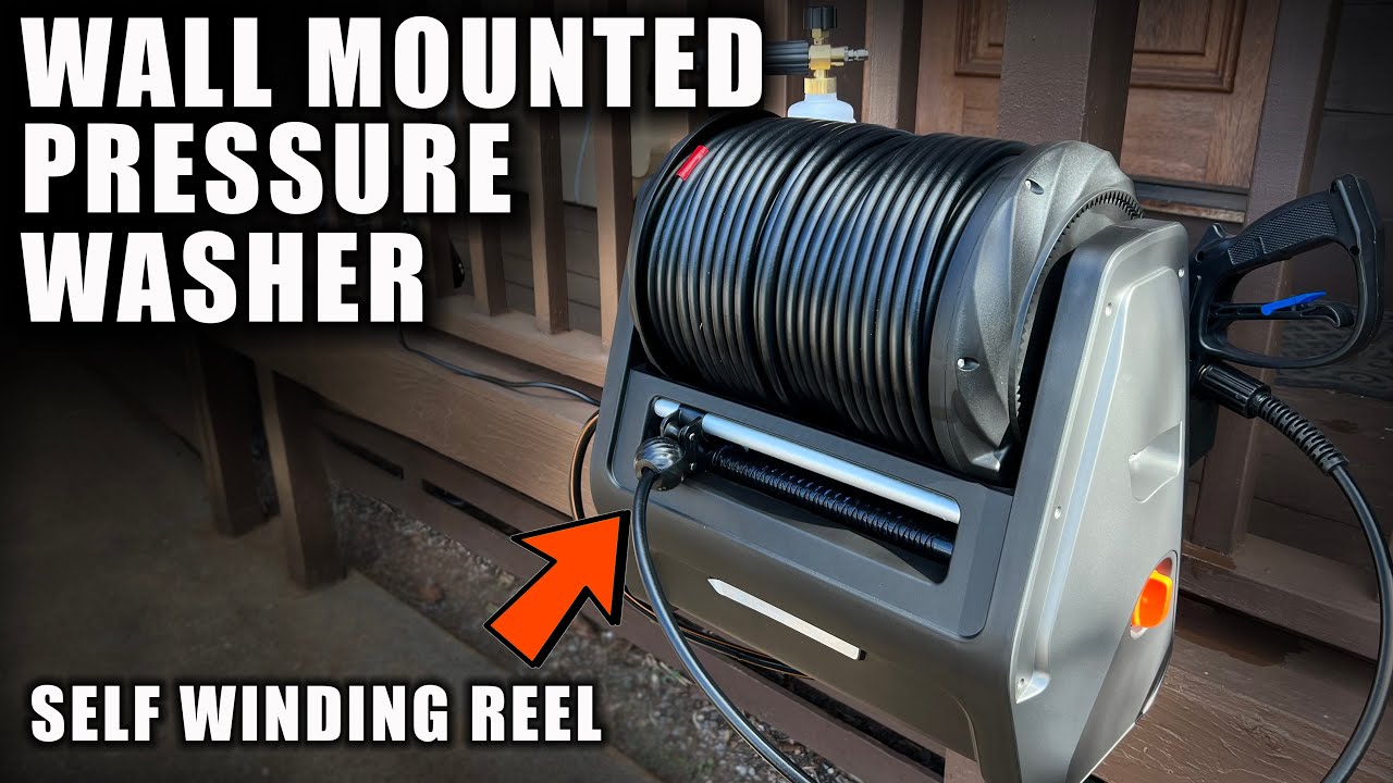 $299 WALL MOUNTED PRESSURE WASHER and REEL 