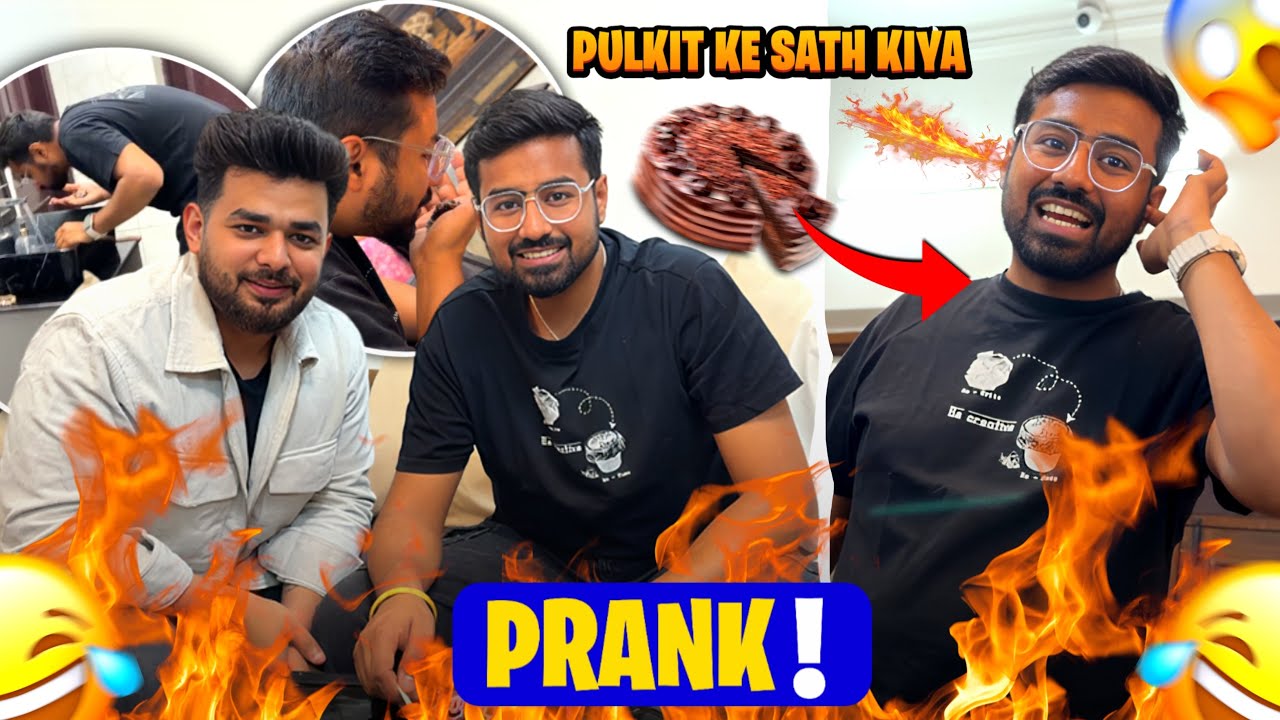 Birthday Cake Me Lal Mirch Daal Di 😱 | Prank on Pulkit😂 Reaction Dekho😱