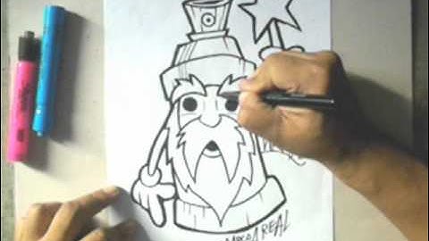 How to draw a WIZARD Spraycan Character