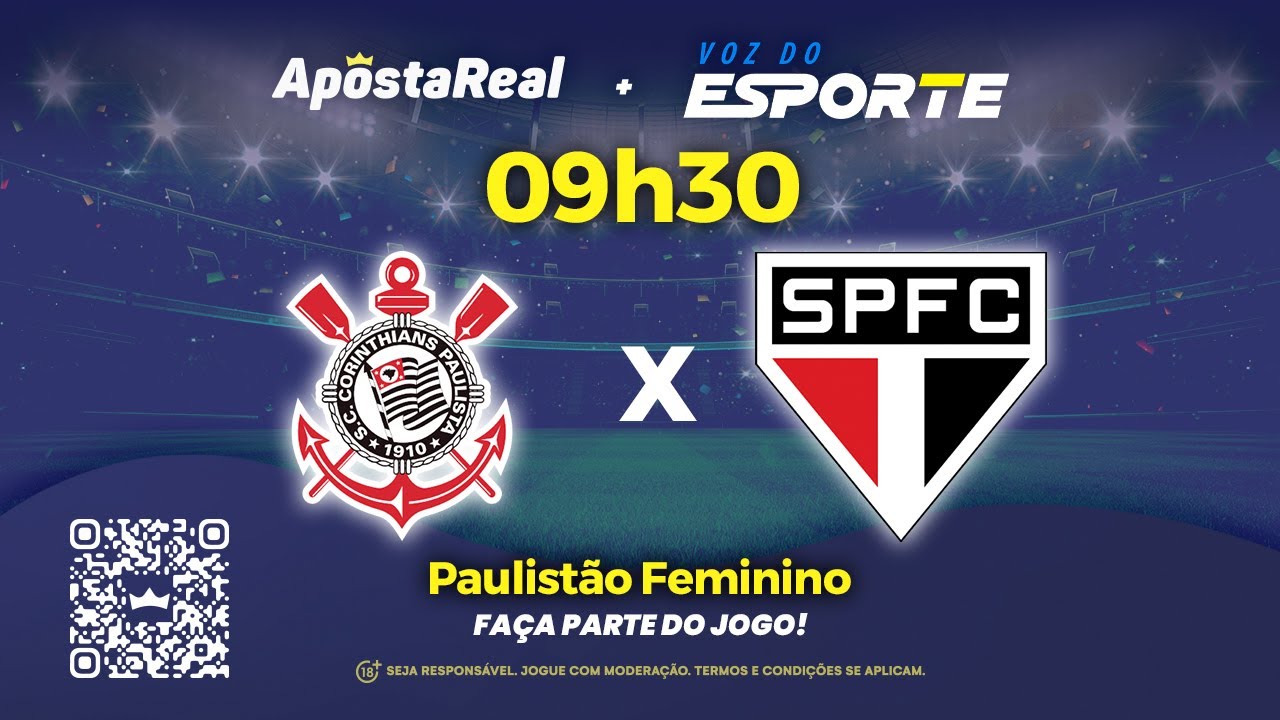 Corinthians x São Paulo (feminino), AO VIVO, com a Voz do Esporte, às 9h30