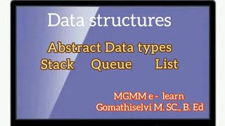 Abstract Data Types in Data structure... tamil