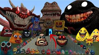 ALL NORMAL 3D POU BOU'S REVENGE Monsters VS SCARY PINK GIRL POU in LAVA CITY HOLE in Garry's Mod!!