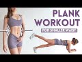 15 min plank workout for tight core smaller waist  full body fat burn  emi