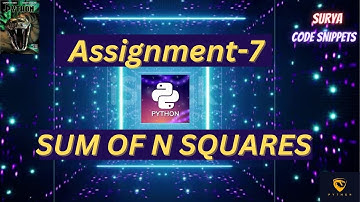 Sum of N squres | Assignment-7 | CCBP | NxtWave CCBP 4.0 Telugu | Python Coding | Python