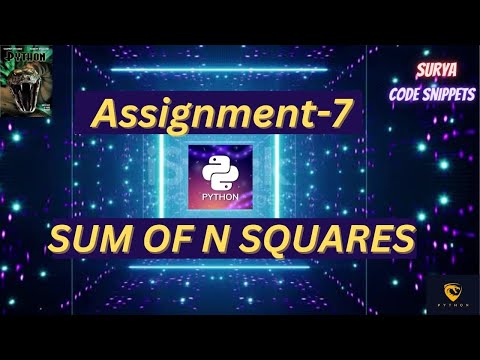 Sum of N squres | Assignment-7 | CCBP | NxtWave CCBP 4.0 Telugu | Python Coding | Python