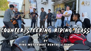 How to counter steer when riding | Bino x SOKD | #motorcycle #rider #school