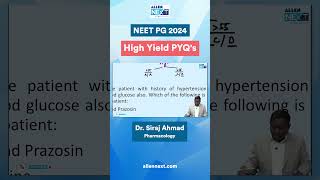 NEET PG 2024 | Pharmacology | High Yield Question | Dr. Siraj Ahmad pharmacology neetpg2024