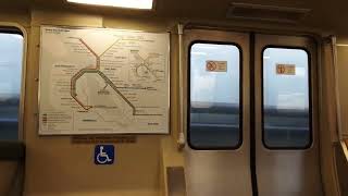 BART 1973 Rohr B2 Car 1563 on the Yellow Line - 10-Car Legacy Fleet Antioch Train