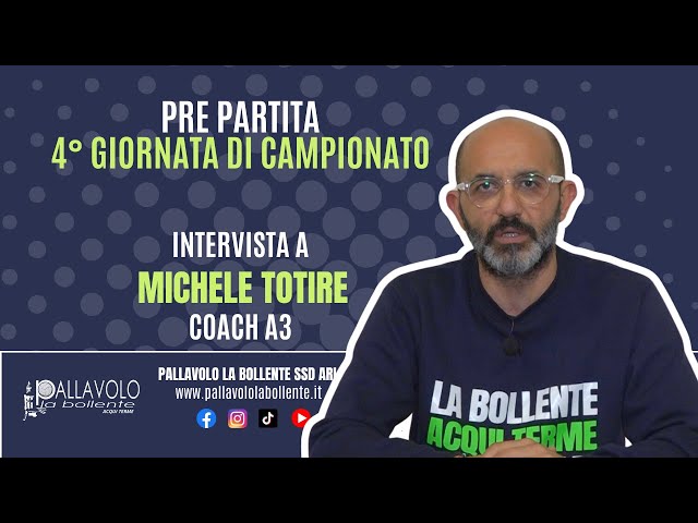 Intervista Pre Partita: Negrini CTE Acqui Terme - Belluno Volley