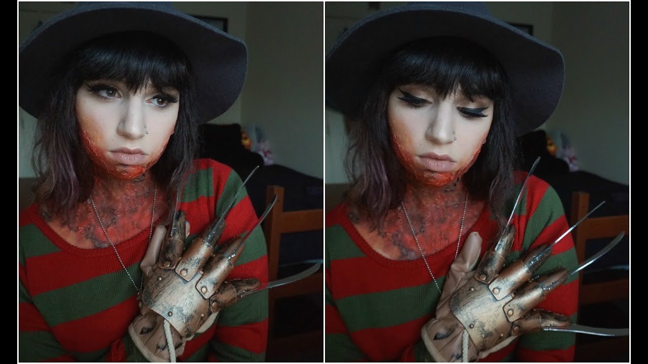 GLAM FREDDY KRUEGER BURN VICTIM MAKEUP TUTORIAL YouTube