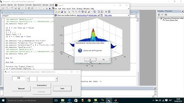 MATLAB: Comunicacion con Visual Basic 6.0 (Control de la figura VOLCAN-B)