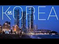 4K KOREA WALK - Let's walk the beach at Beautiful night in Haeundae, Busan. waves ASMR Ambience