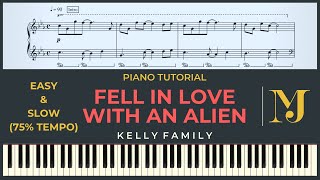 FELL IN LOVE WITH AN ALIEN - The Kelly Family (EASY & SLOW Piano tutorial + SHEETS) screenshot 4