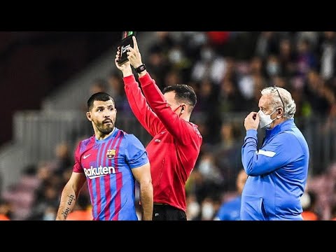 The Moment Kun Aguero Made His Debut For Barcelona