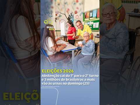 Eleições 2026: quantidade de abstenções cai de 21,08% para 19,20% no segundo turno