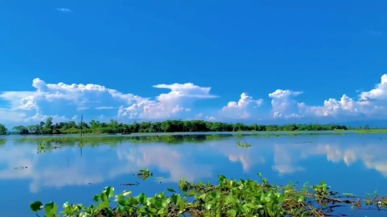 Deep blue sky background. Video footage. For green screen effects | copyright free video footage
