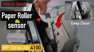 Hp Deskjet 4100 Paper Roller Cleaning & Sensor Cleaning Deep Clean Printer Paper Roller & Sensor.