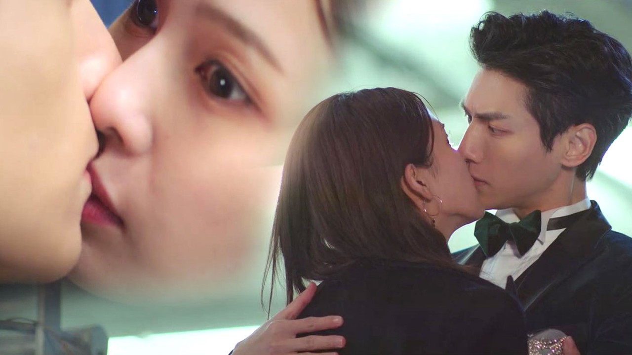 初吻！灰姑娘意外摔倒，霸總護妻吻上她的唇，親密場景被記者拍下火爆全網！#總裁#熱劇#半是蜜糖半是伤