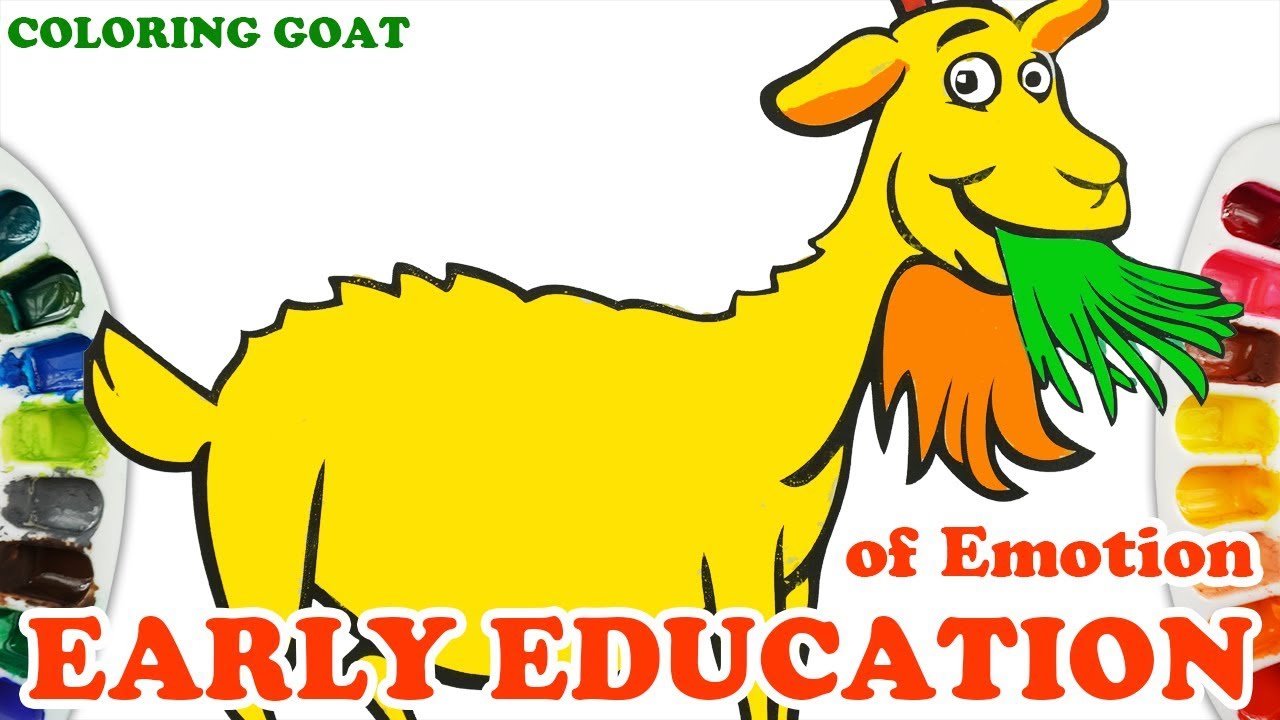 Drawing Goat | Coloring Goat | Colors For Kids and Toddlers | Coloring Pages