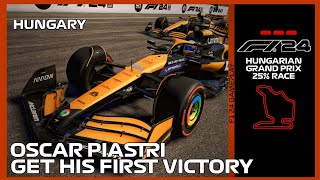 F1 2024 GAME | 25% Race Hungarian - Oscar Piastri | PS4 Gameplay