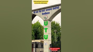 Uttarakhand technical university dehradun - UTU #careeradvisor24 #ca24study #reels