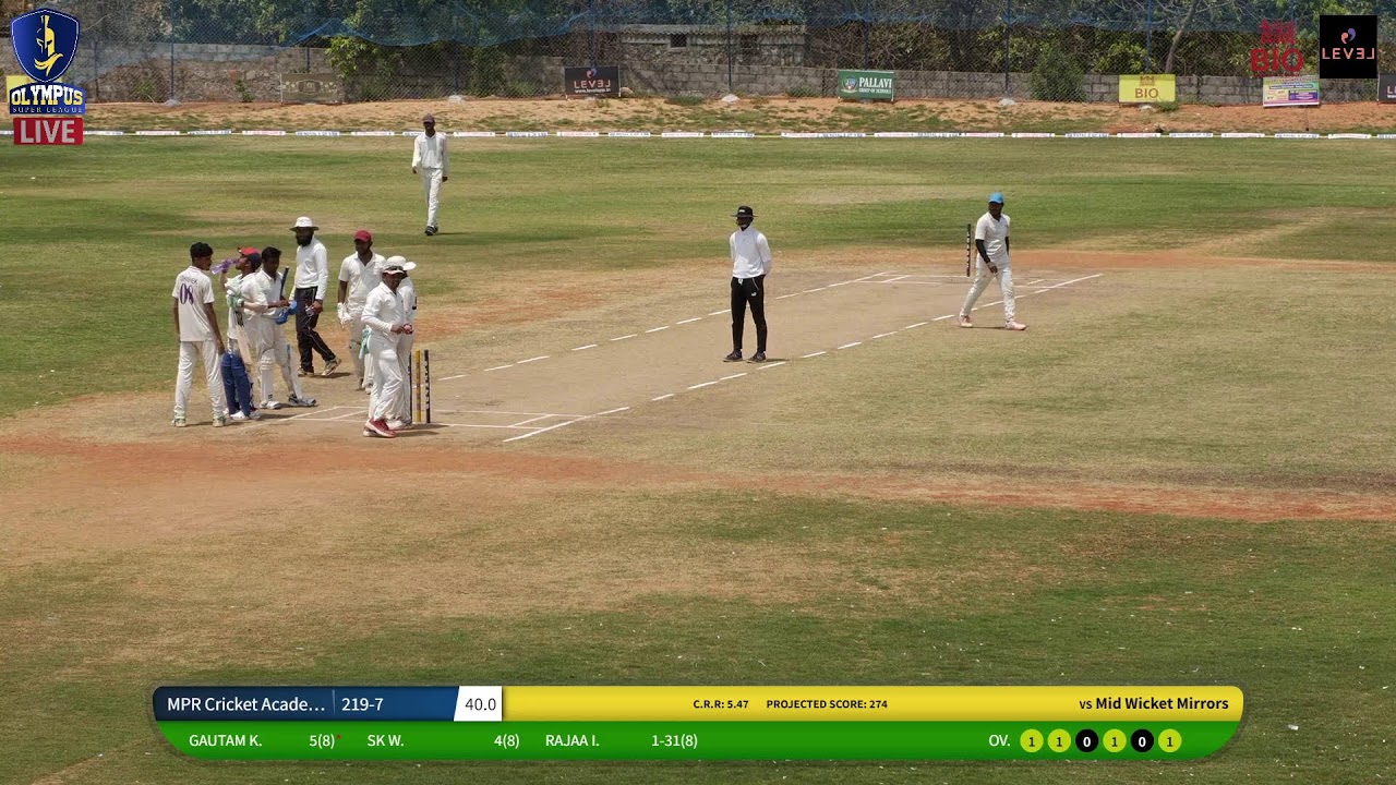 OLYMPUS ONE DAY LEAGUE - ZEUS - MID WICET MIRRORS vs MPR CRICKET ACADEMY