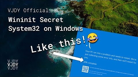 What happened if you type "wininit" on Admin PowerShell!