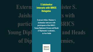 S Jaishankar Interacts with BRICS Delegates