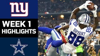 Giants vs. Cowboys | NFL Week 1 Game Highlights