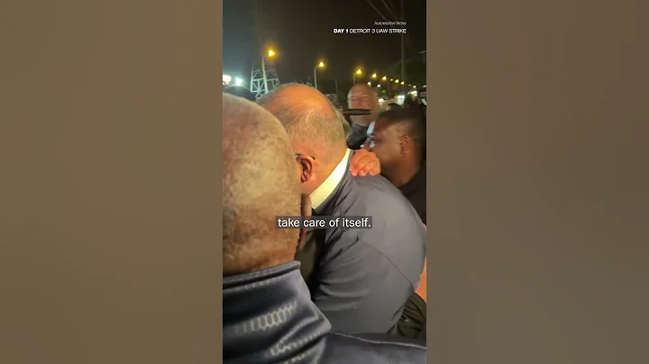 UAW Detroit 3 contracts expire - UAW President Shawn Fain at Ford's Michigan Assembly Plant