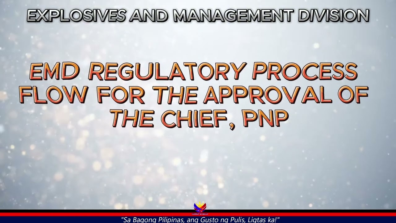 Explosive Management Division (EMD, FEO) PROCESS FLOW
