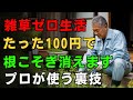 【雑草終了】庭の草、たった100円で二度と生えない裏ワザ。ホームセンターが教えたがらない最強の天然除草剤の作り方 | 雑草対策 | 安全な除草方法 | シニア 園芸