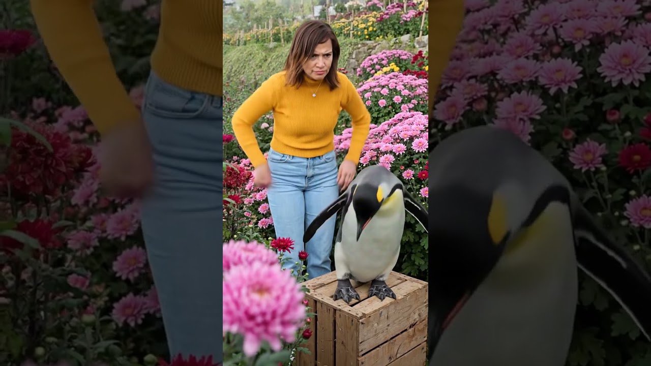 Милый маленький пингвин 