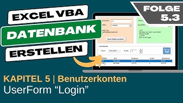 Excel VBA Datenbank erstellen #5.3 UserFormLogin erstellen und designen
