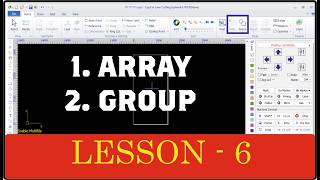 CYPCUT I LESSON 6 I ARRAY AND GROUP #cnc #cnclaser #cypcut #fiberlaser #autocad