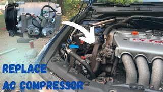 Air Conditioning Compressor Replacement  Acura TSX