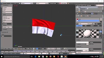 Tutorial bendera berkibar di aplikasi blender untuk pemula