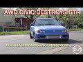 AWD Civic Destroys Nissan GTR