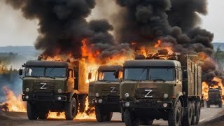 Today! May 9 Convoy of 3,620 Cars carrying Russian Reinforcements destroyed by Ukrainians