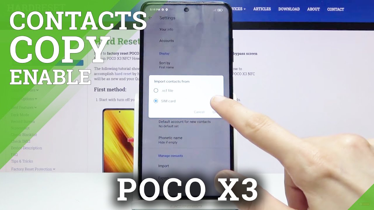 How to Copy Contacts in POCO X3 – Transfer Numbers