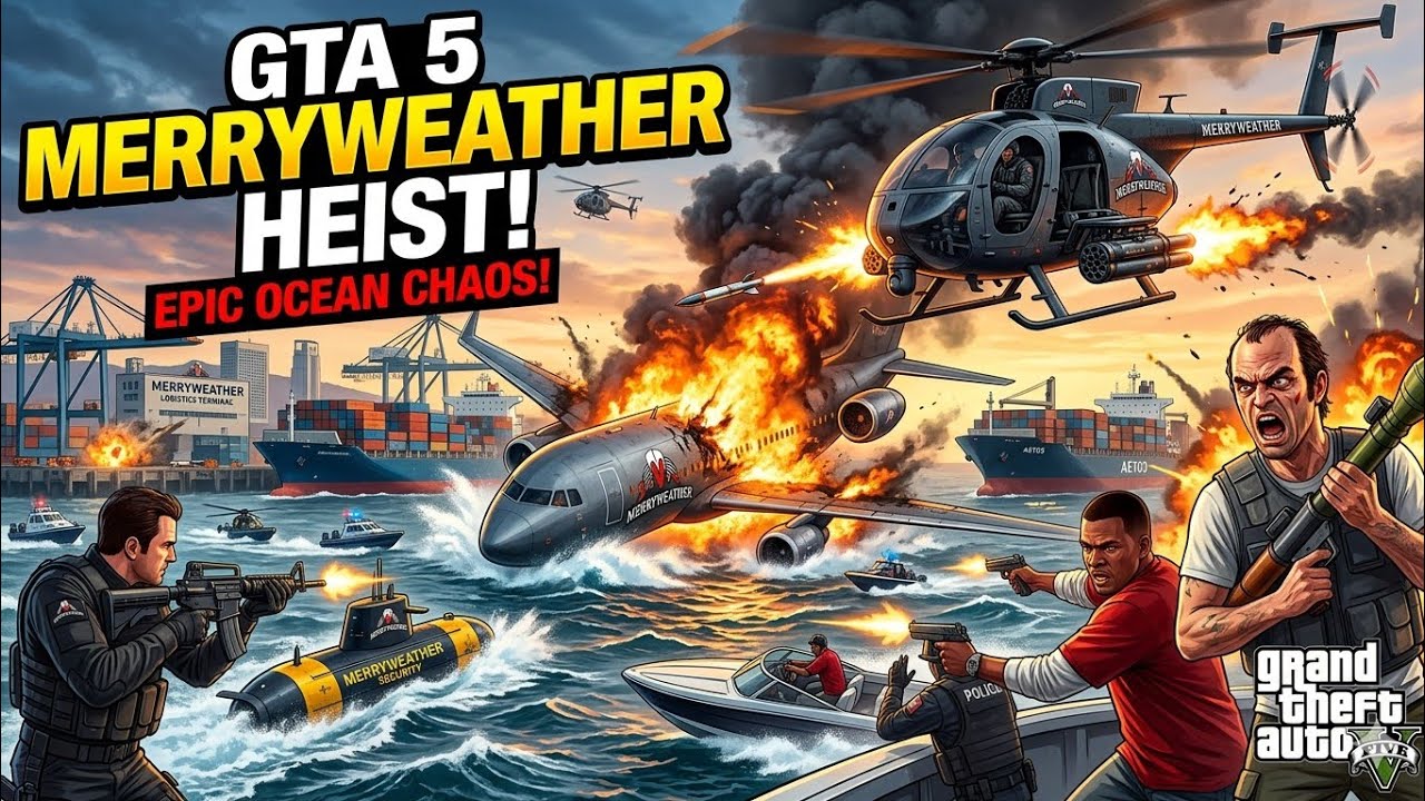 GTA 5 The Merryweather Heist Mission 🔥 Full Gameplay | Ojas Gaming ...