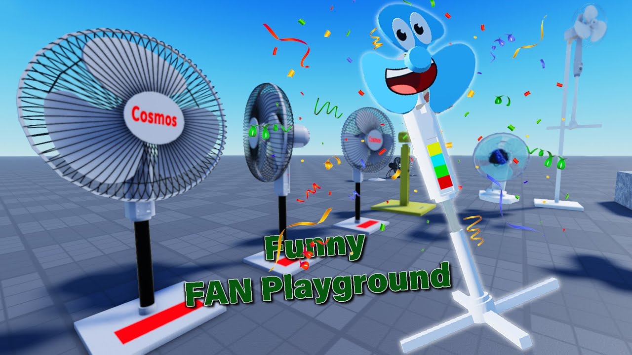 PARQUINHO dos VENTILADORES ENGRAÇADOS! 🌀🤣  Funny FAN Playground in Roblox