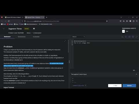 Segment Three Codechef Solution || Starters 99 Solution #codechefsolution #solution