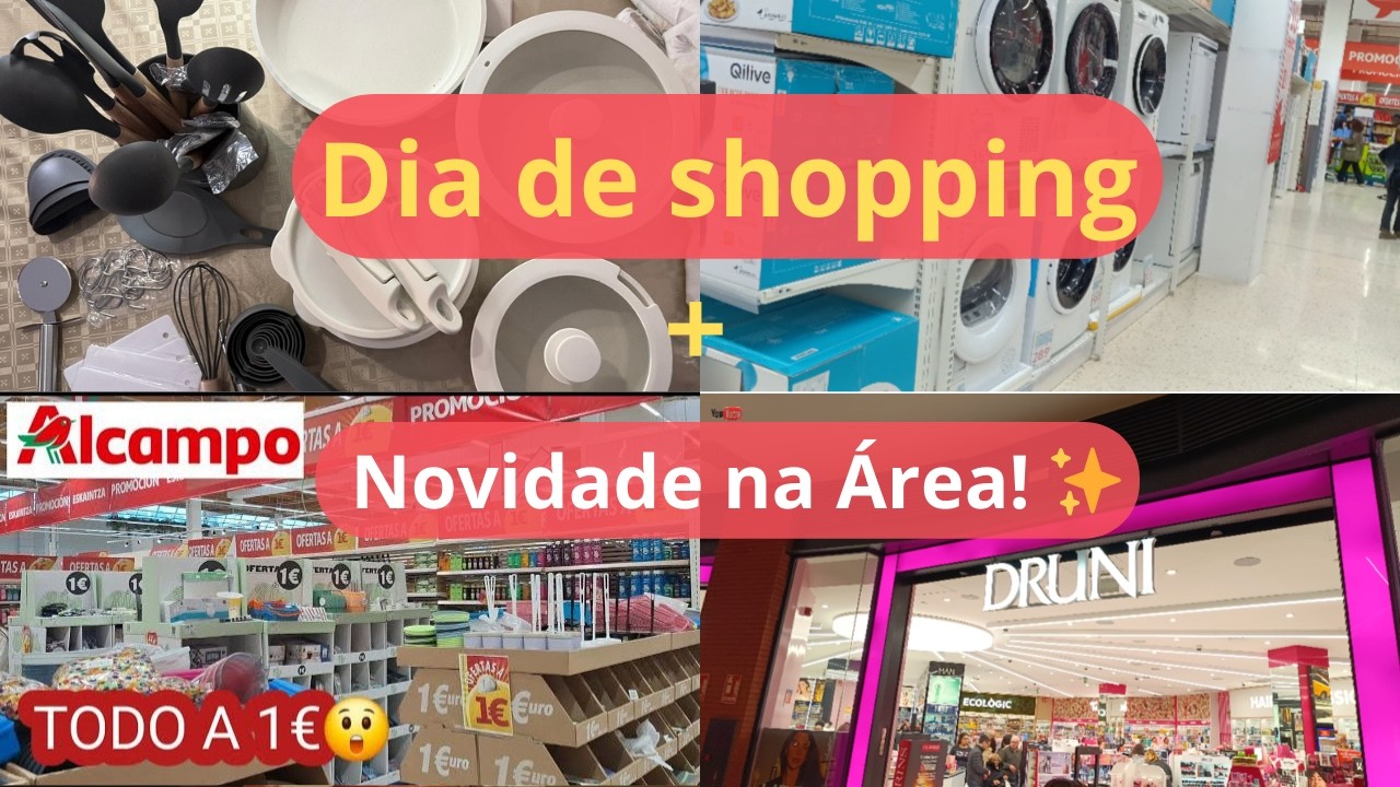 Dia de Shopping + Novidade na Área! vamos no shopp e encontramos tudo por 1 EURO😮😲