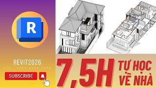 Tự học REVIT2026 chỉ trong 1 VIDEO | THỰC CHIẾN VẼ NHÀ 2 TẦNG MÁI THÁI