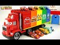 Learning color car Lightning McQueen mack truck play magic children's car toy in the Lego tunnel