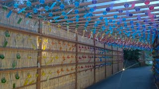 夕暮れ時の風鈴の音