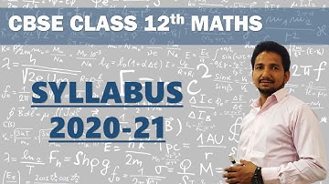 CBSE Class 12 Maths Syllabus | 2020 - 21 | Marks Distribution